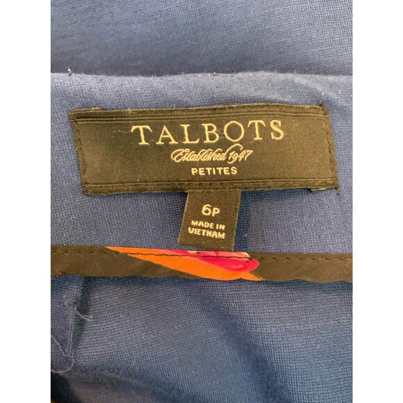 Talbots blue skirt blazer stretch suit set blazer is 4P skirt is 6P - Picture 10 of 15